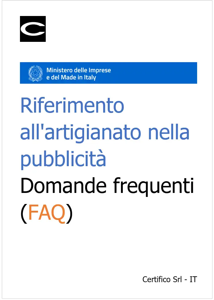 Domande e risposte (FAQ) sui riferimenti all'artigianato nella pubblicità 